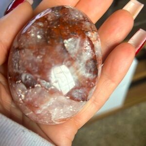 Fire Quartz Palm Stone